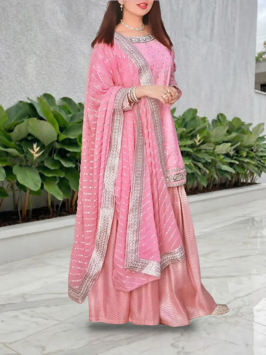 Thread and Sequin Gharara Set, photo 7 of 8