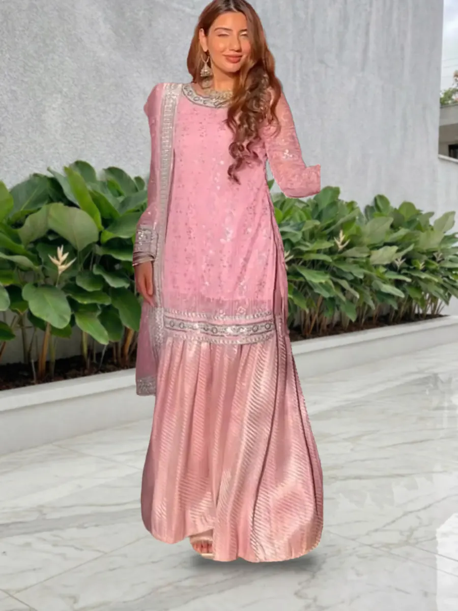 Thread and Sequin Gharara Set, photo 8 of 8