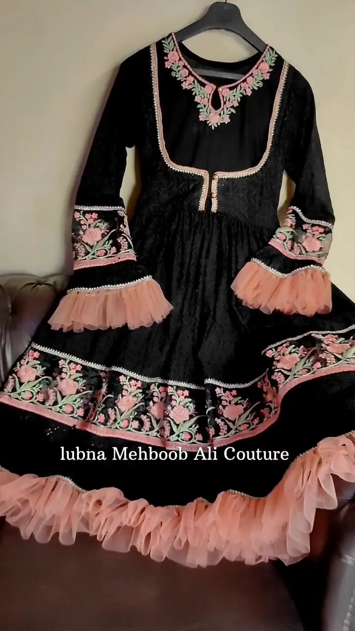 Black Frock with Blush Frill, photo 2 of 4