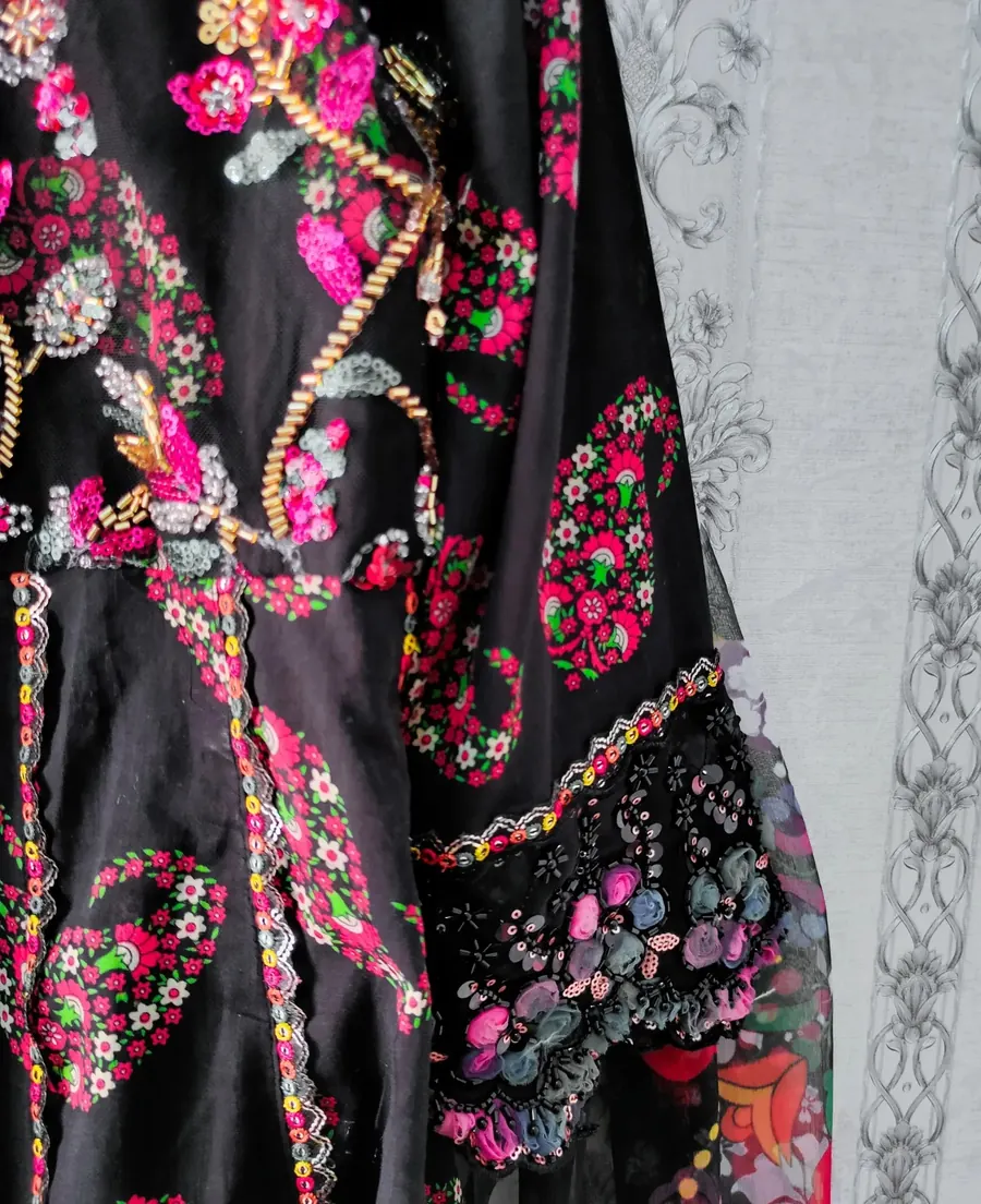 Black Lawn Frock with Pearls, photo 8 of 8