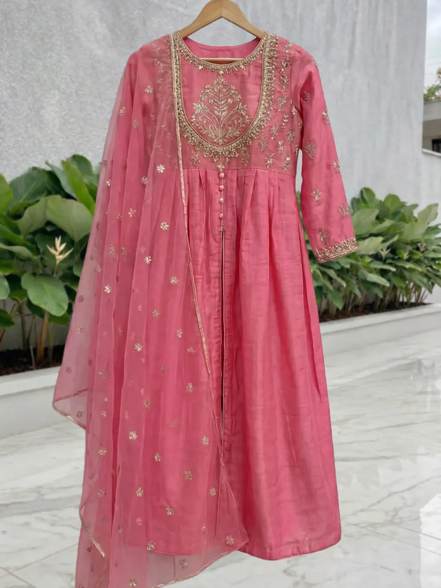 Bubblegum Raw Silk Set, photo 6 of 8
