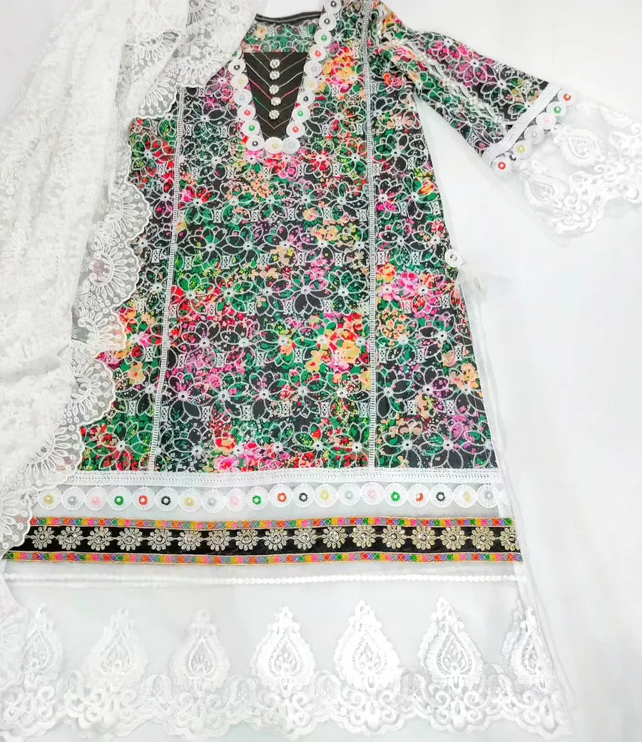 Floral Chikankari Two-Piece, photo 2 of 5
