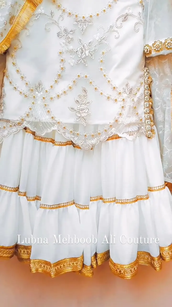 Ivory Net Gharara Set, photo 2 of 4