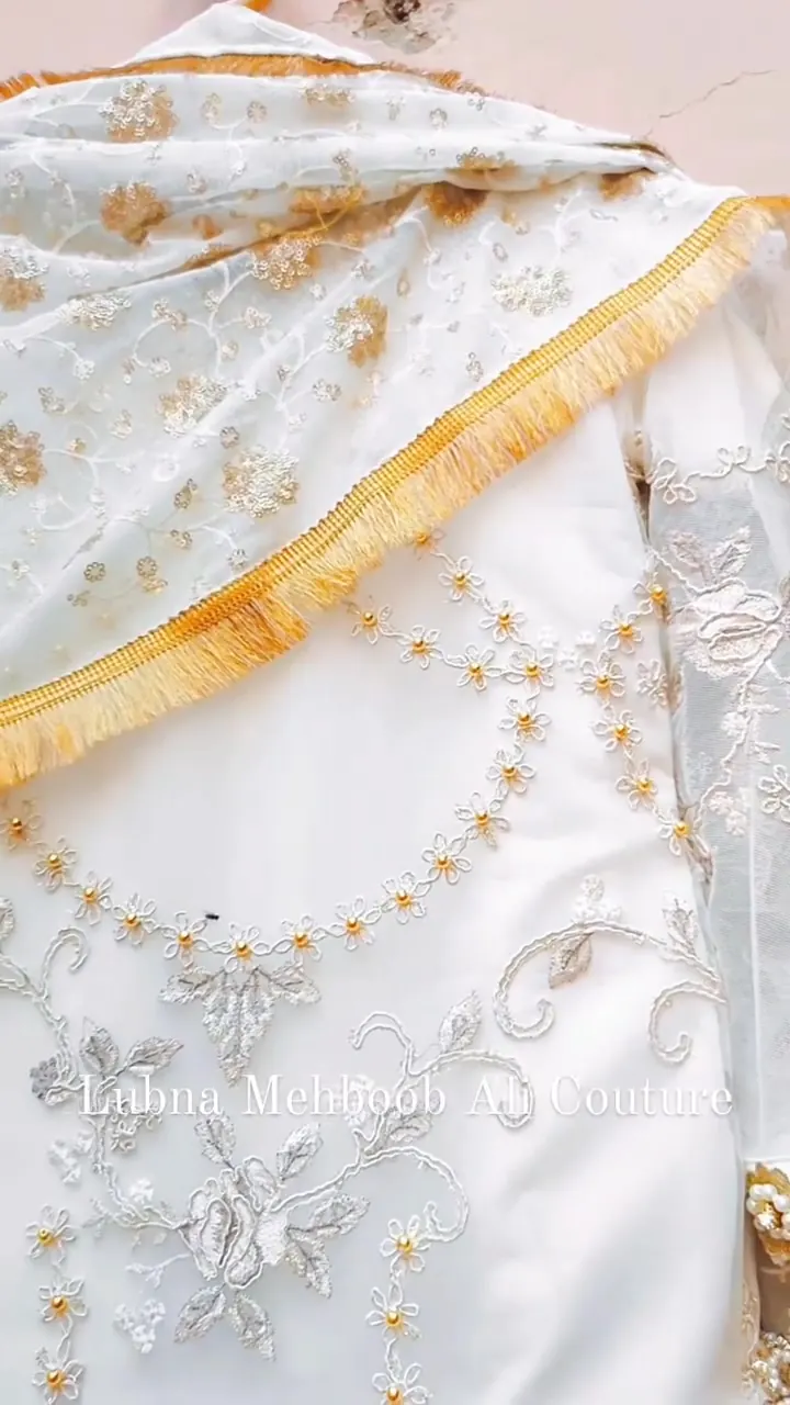 Ivory Net Gharara Set, photo 4 of 4