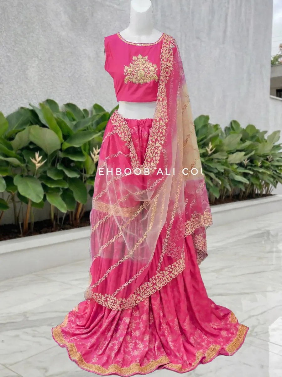 Mehndi Choli and Gharara, sitara-work choli with an eight-yard banarsi gharara