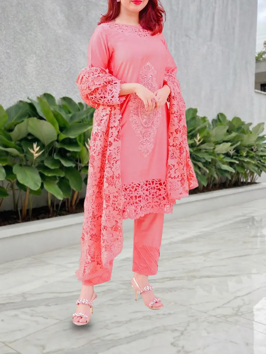 Cutwork Cotton Silk Suit, photo 3 of 10