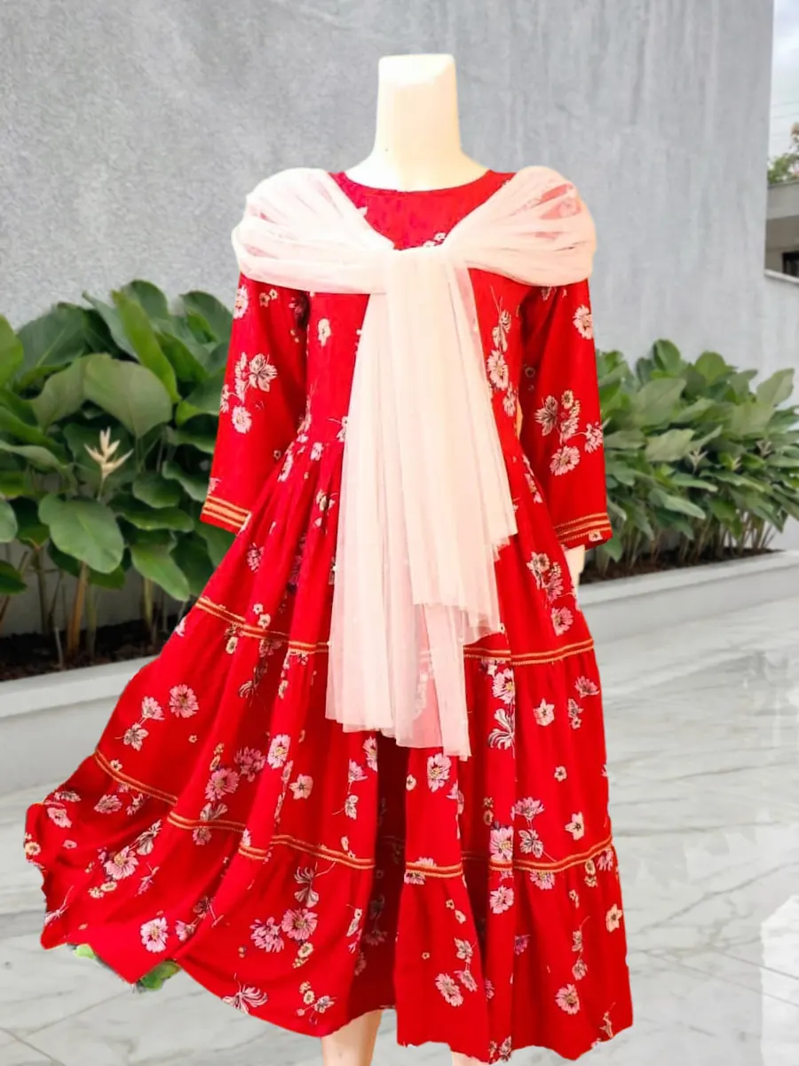 Red Floral Frock, photo 2 of 3