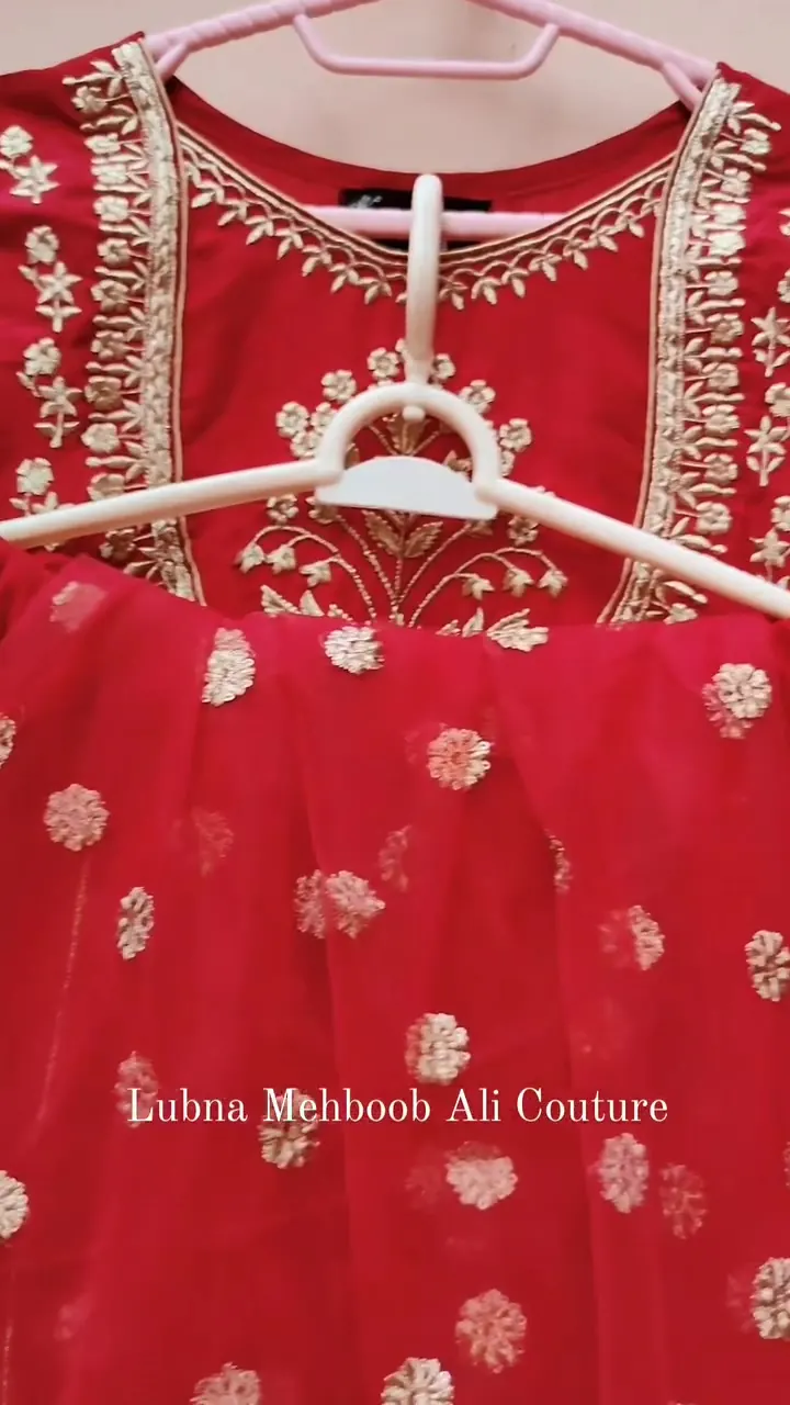 Red Sharara Set, photo 2 of 4