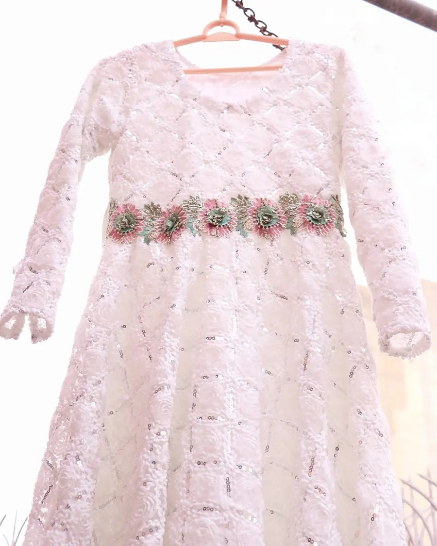 White Lilly Net Frock, photo 3 of 4